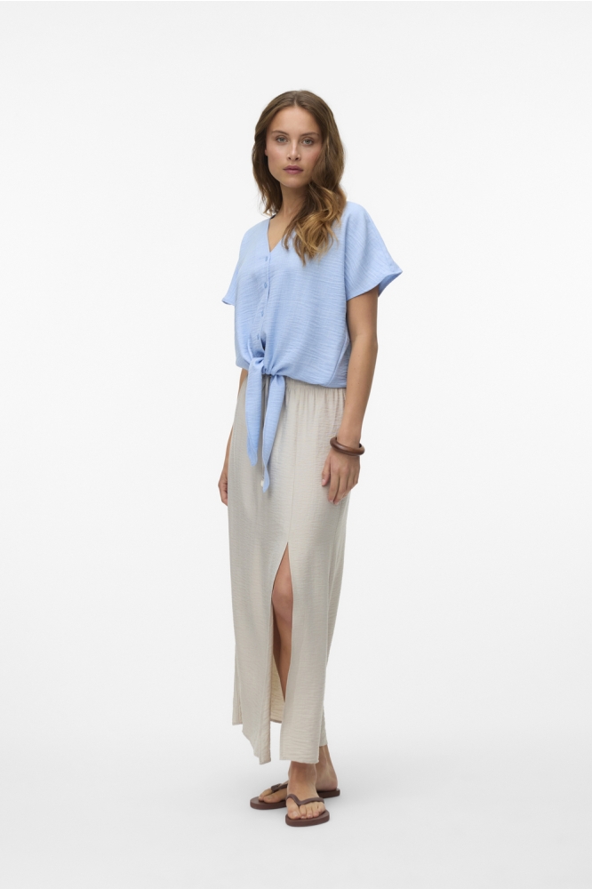 VMPALINA LONG SKIRT WVN GA 10324287 SILVER LINING